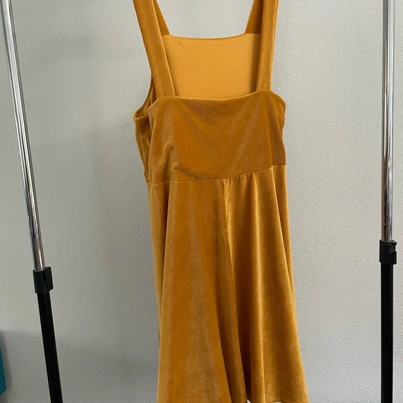 Knitworks XXL-plus gold mustard dress minimal 70s corduroy spring summer - Picture 11 of 13